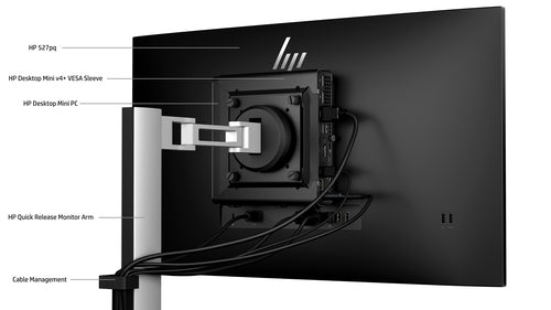 HP S5 Pro 527pq 27" IPS QuadHD Monitor Refurbished | 2560x1440 | HDMI | DisplayPort | VESA Mount | 12M Garantie