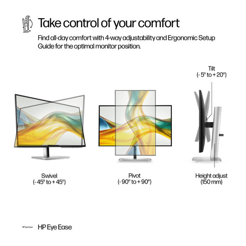 HP S5 Pro 527pq 27" IPS QuadHD Monitor Refurbished | 2560x1440 | HDMI | DisplayPort | VESA Mount | 12M Garantie